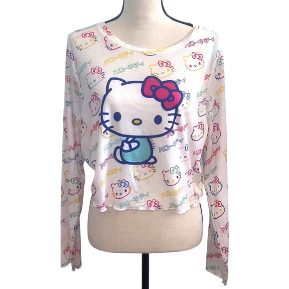 Kawaii Hello Kitty Long Sleeve Top - Picture 1 of 6